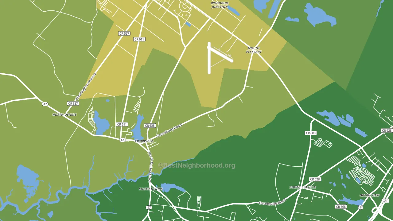 Mount Pleasant, NJ block-group voter-turnout map