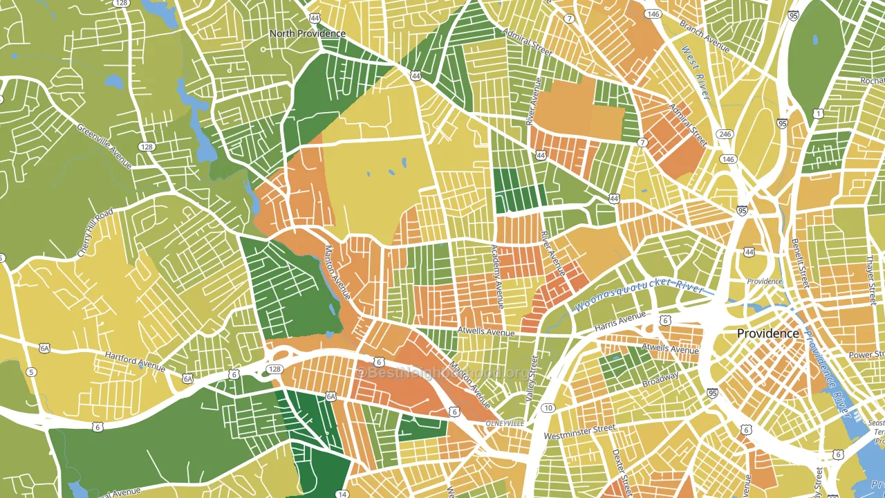 Mount Pleasant, Providence, RI block-group voter-turnout map