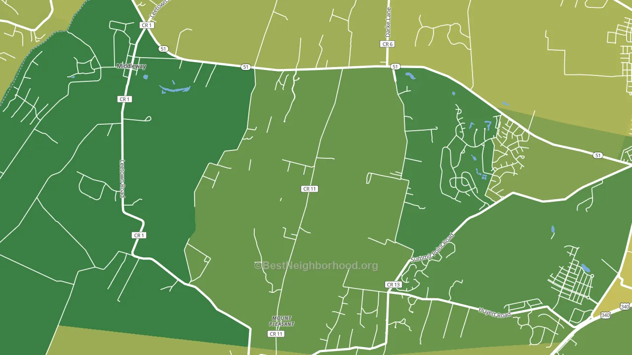 Mount Pleasant, WV block-group voter-turnout map