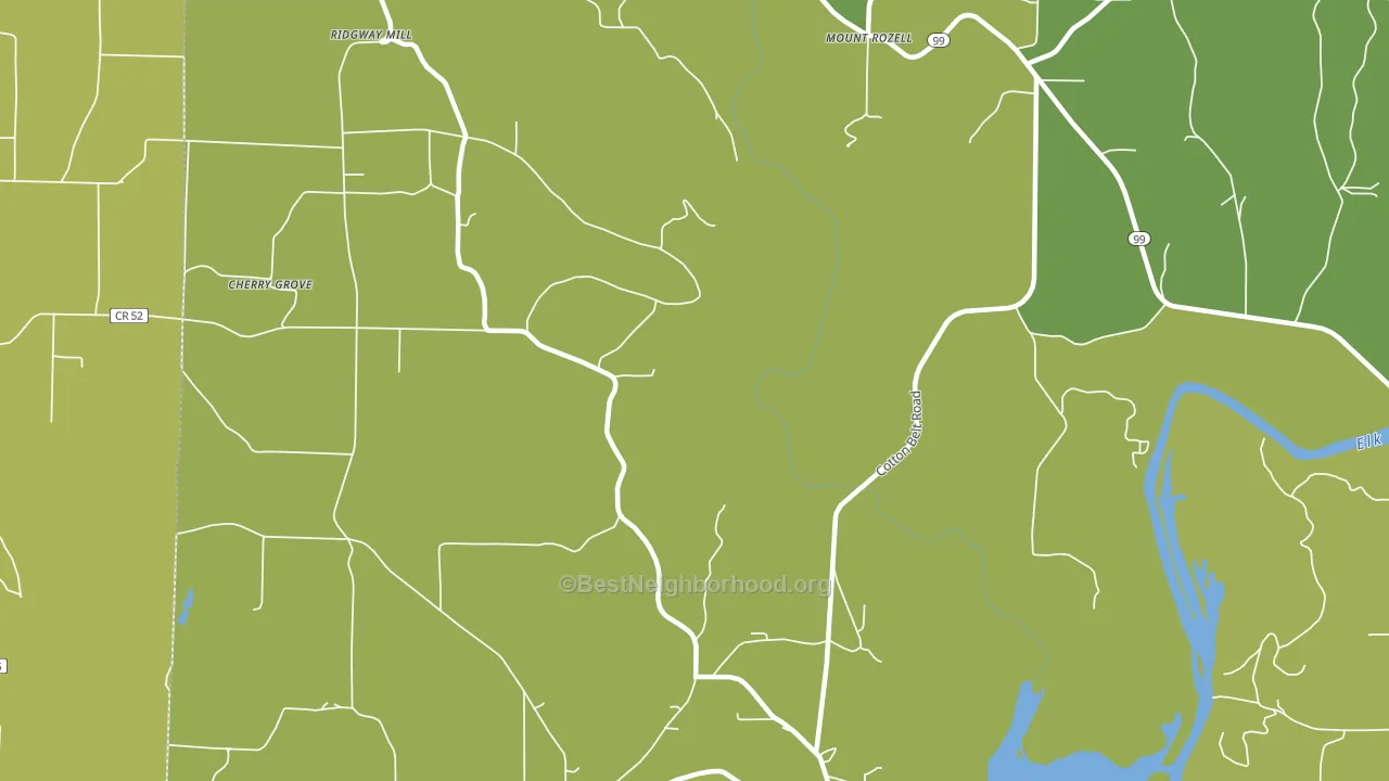 Mount Rozell, AL block-group voter-turnout map
