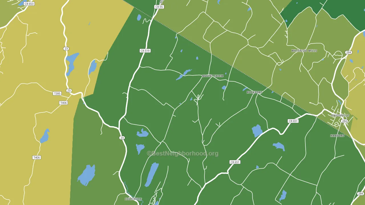 Mount Salem, NJ block-group voter-turnout map