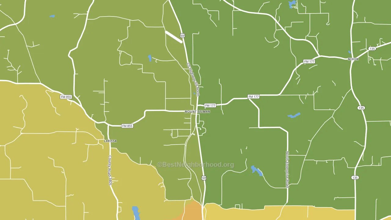 Mount Selman, TX block-group voter-turnout map