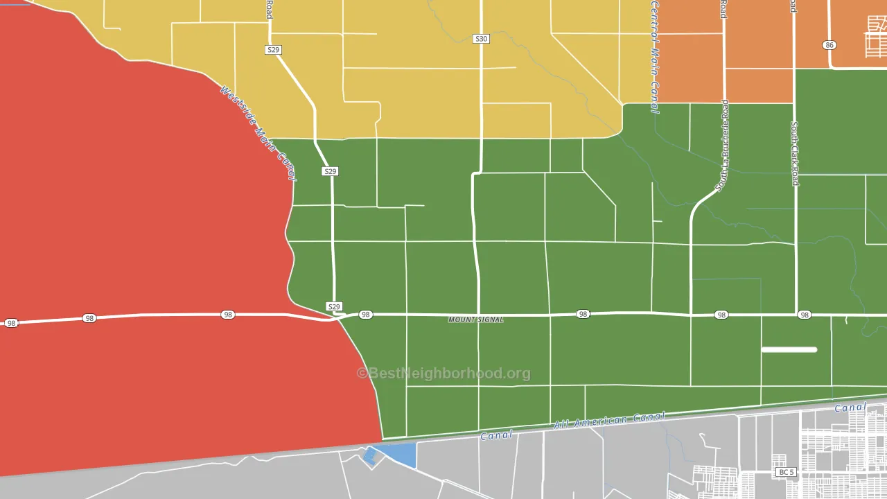 Mount Signal, CA block-group voter-turnout map