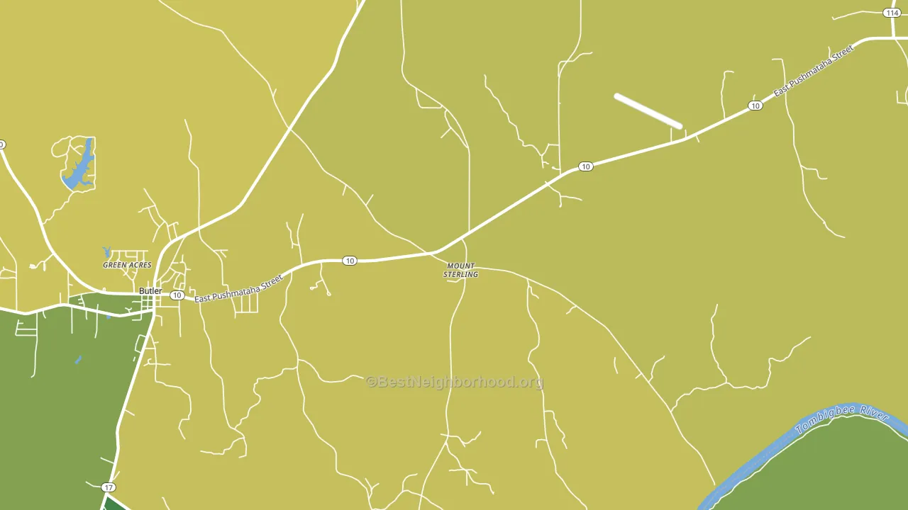 Mount Sterling, AL block-group voter-turnout map