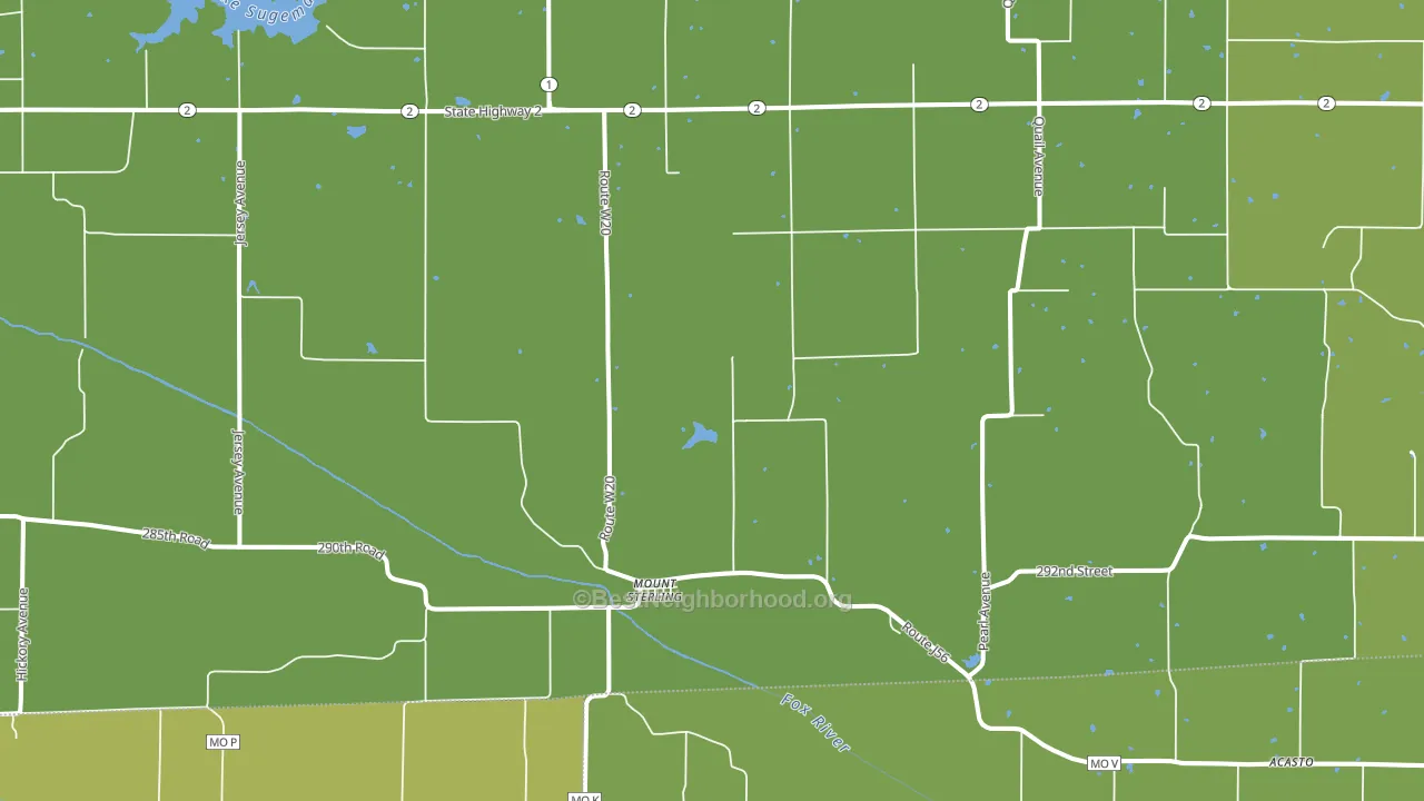 Mount Sterling, IA block-group voter-turnout map