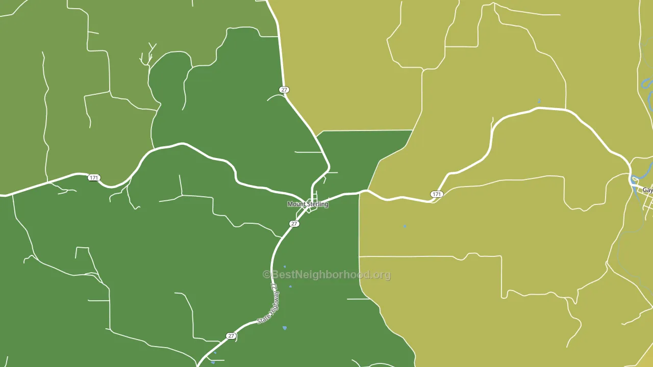 Mount Sterling, WI block-group voter-turnout map