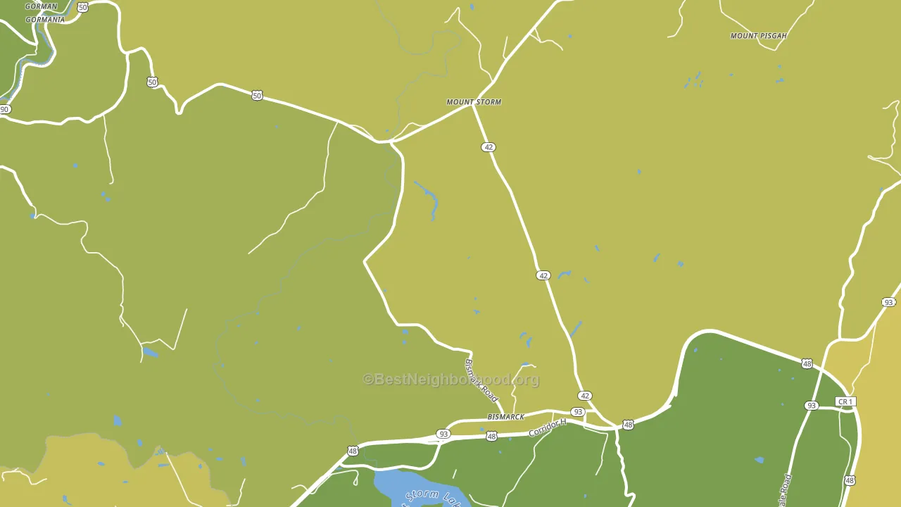 Mount Storm, WV block-group voter-turnout map