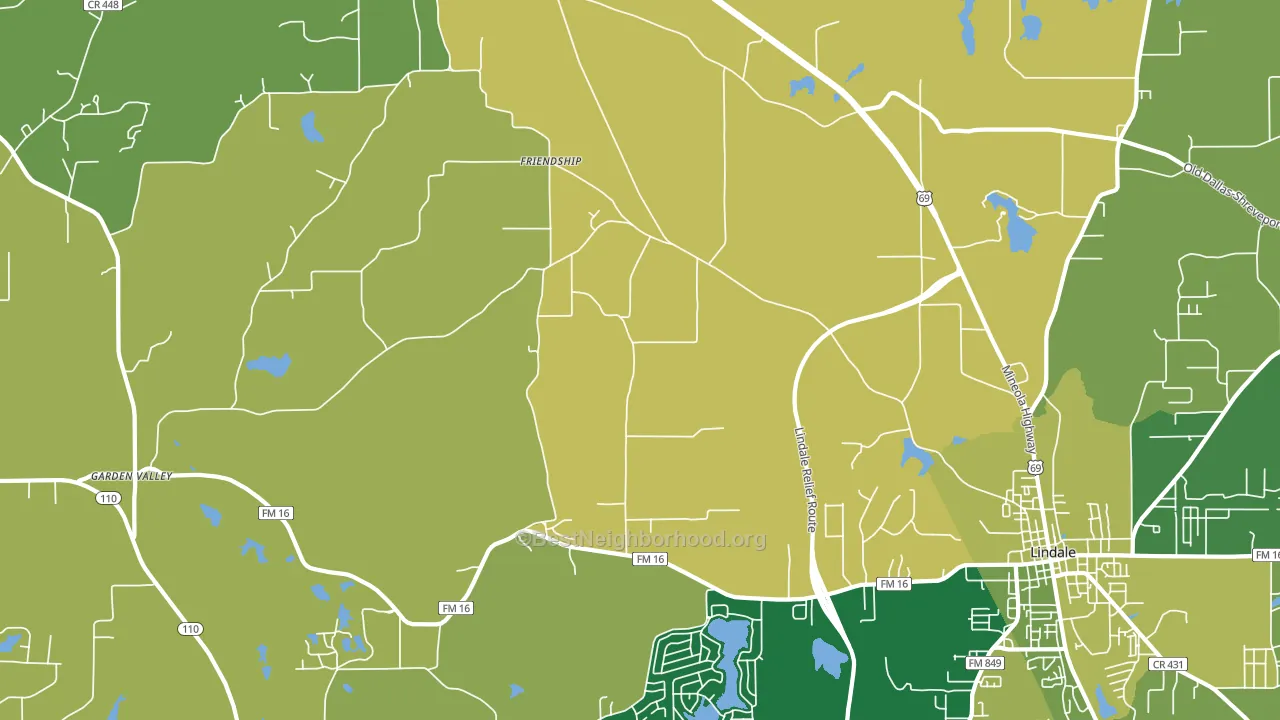 Mount Sylvan, TX block-group voter-turnout map