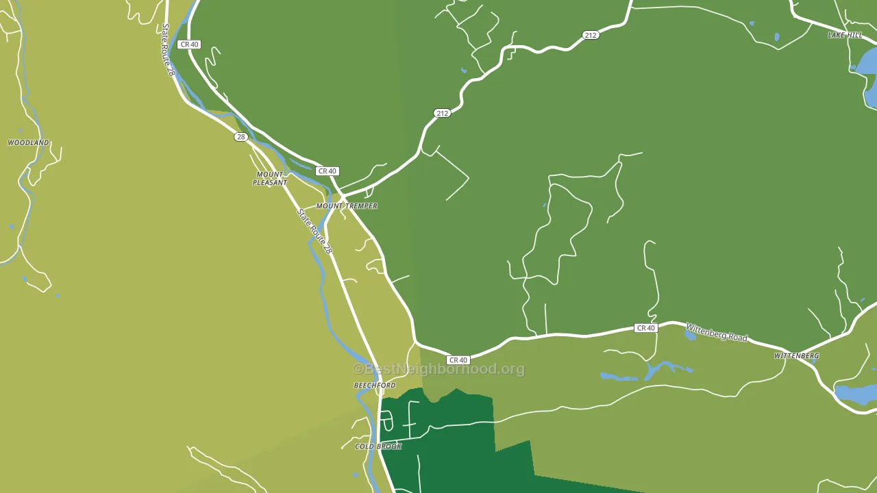 Mount Tremper, NY block-group voter-turnout map