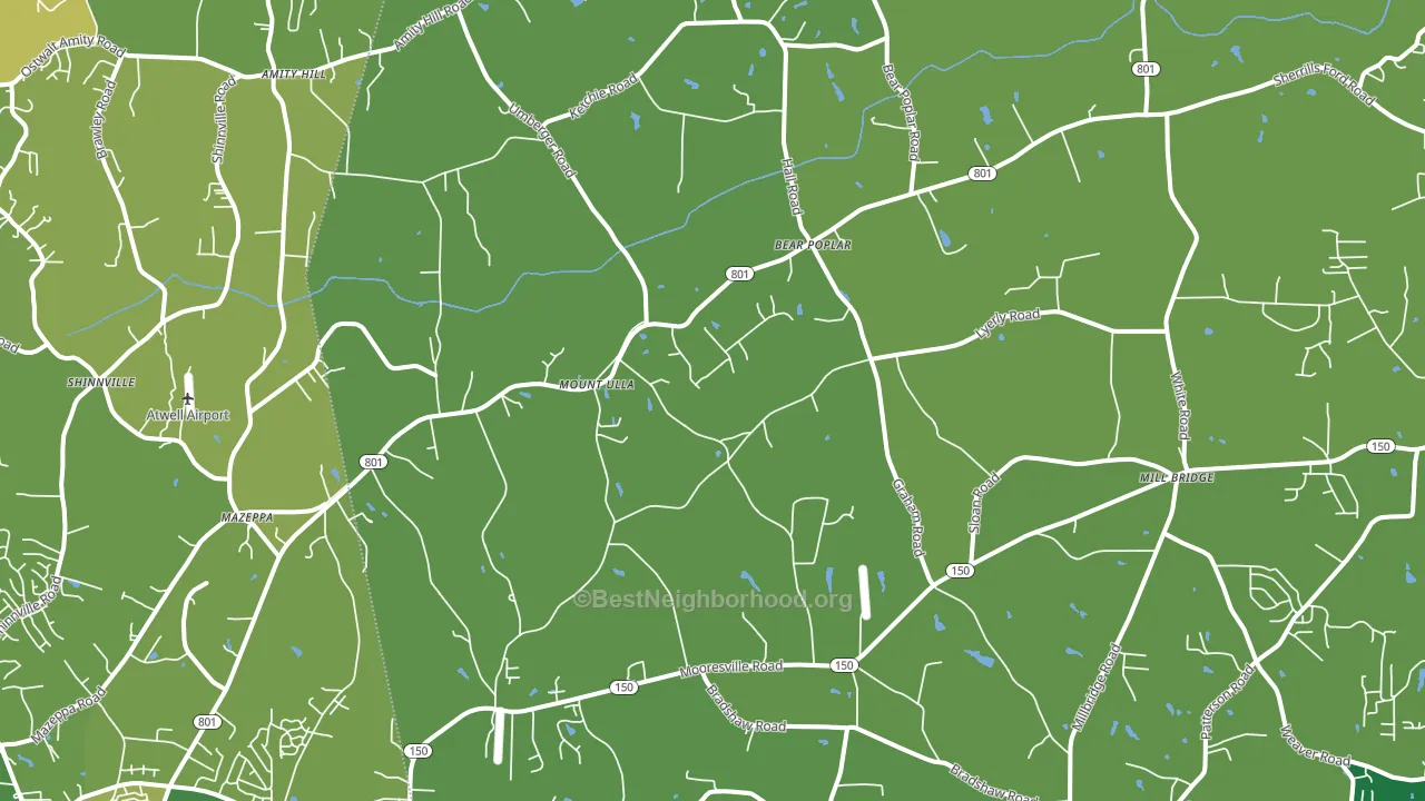 Mount Ulla, NC block-group voter-turnout map