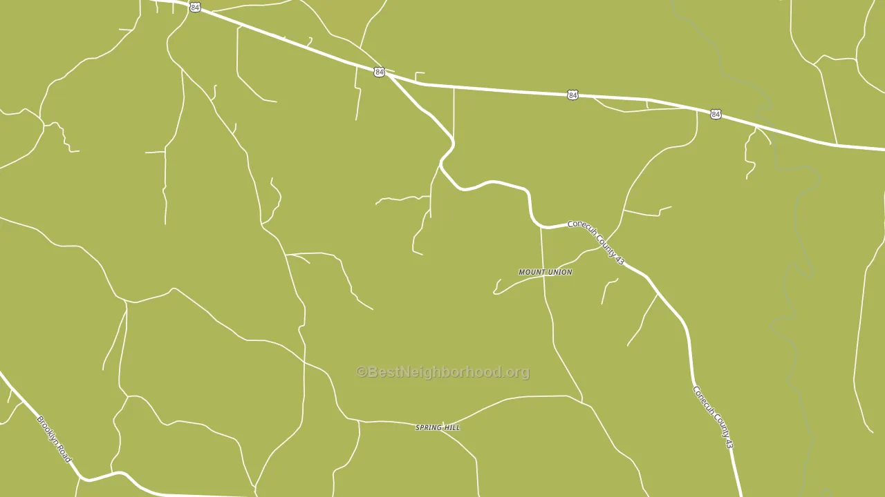 Mount Union, AL block-group voter-turnout map