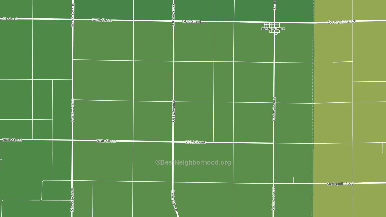 Mount Union, IA block-group voter-turnout map