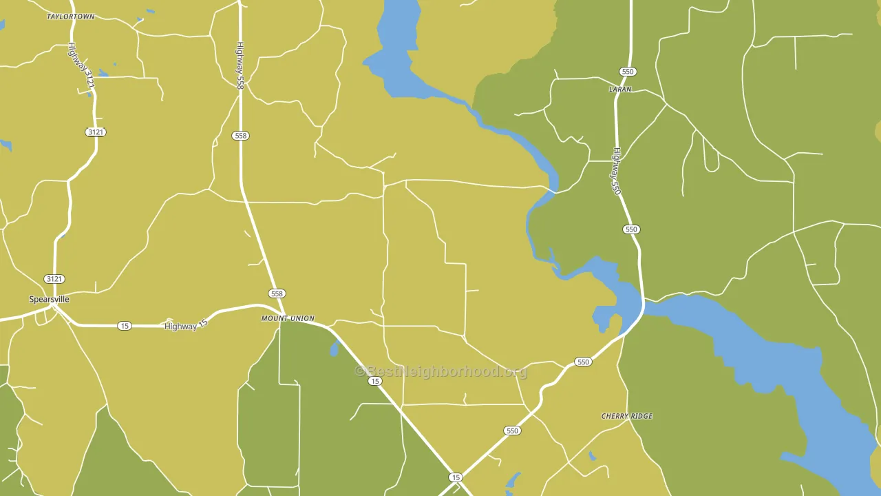 Mount Union, LA block-group voter-turnout map