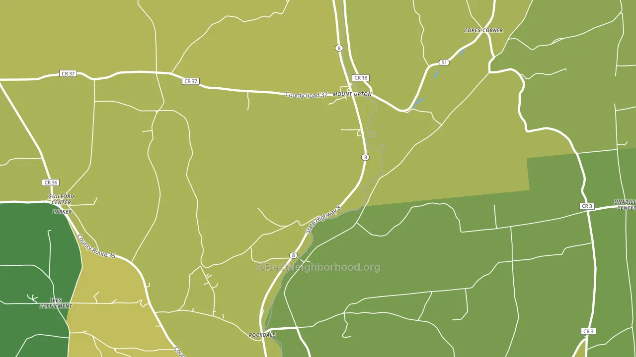 Mount Upton, NY block-group voter-turnout map