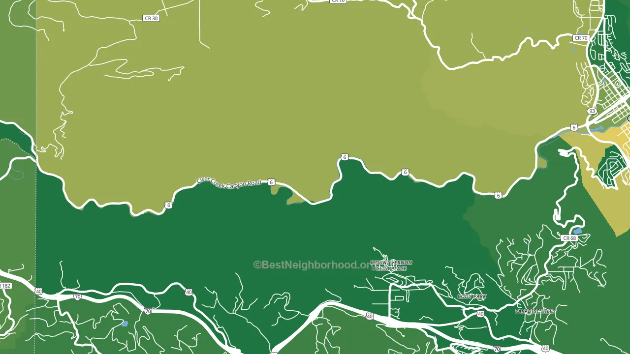 Mount Vernon Club Place, CO block-group voter-turnout map