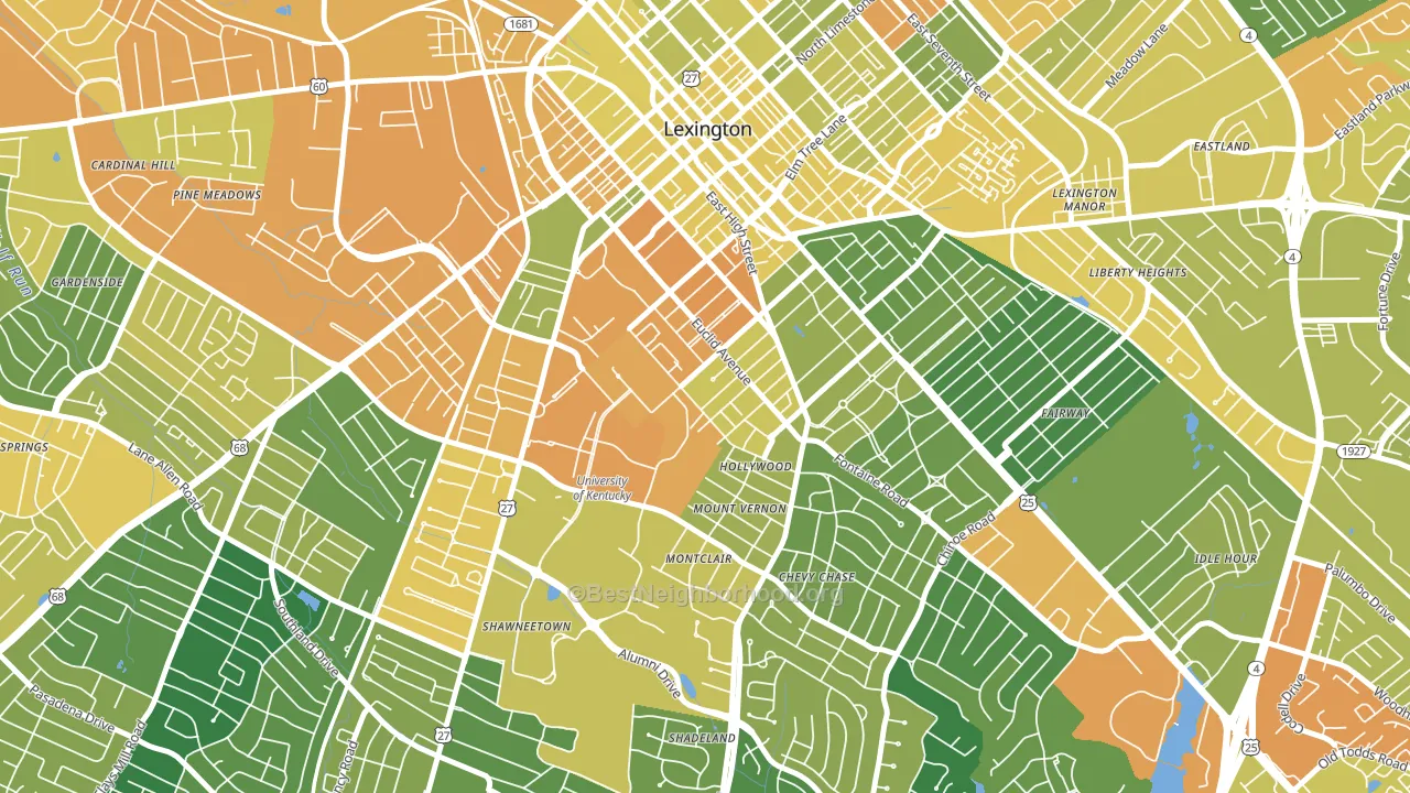 Mount Vernon-Hollywood-Montclair, Lexington, KY block-group voter-turnout map