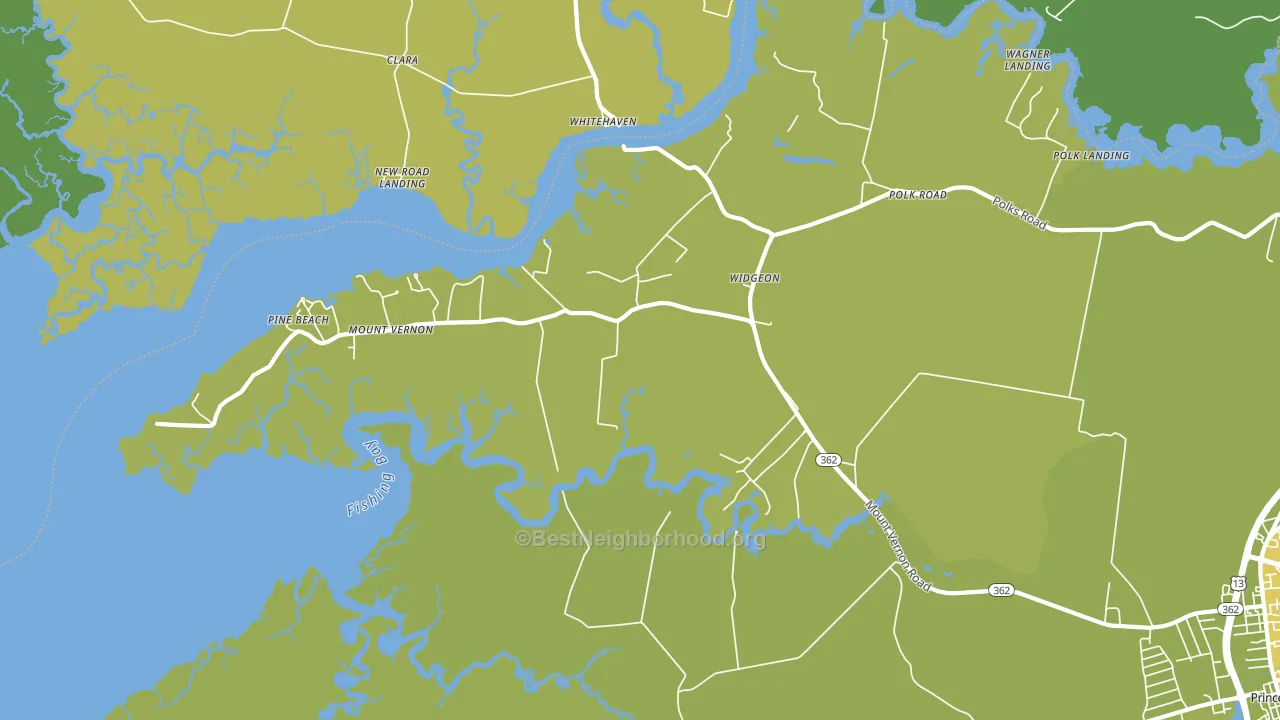 Mount Vernon, MD block-group voter-turnout map