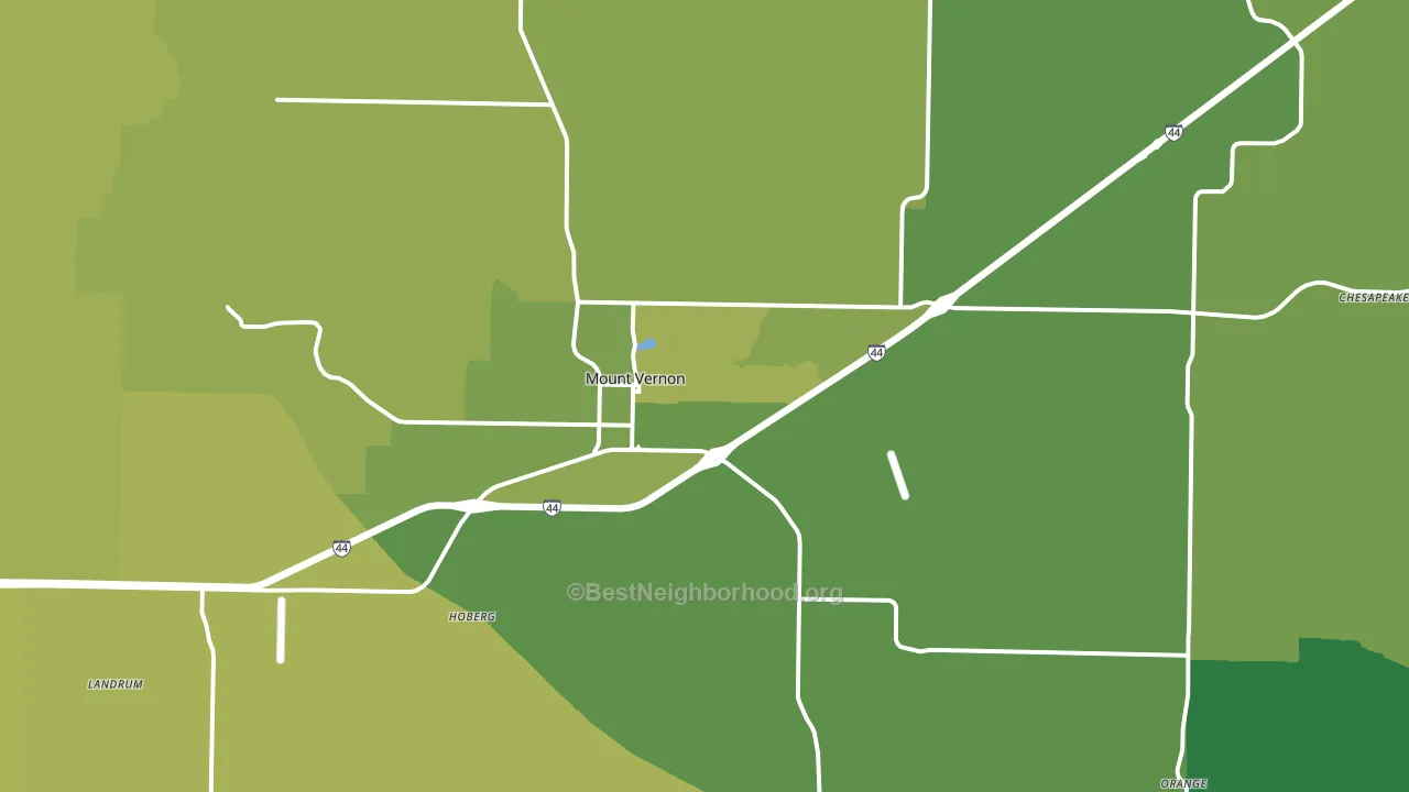 Mount Vernon, MO block-group voter-turnout map