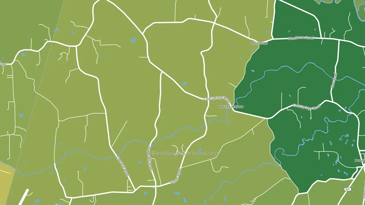 Mount Vernon, NC block-group voter-turnout map