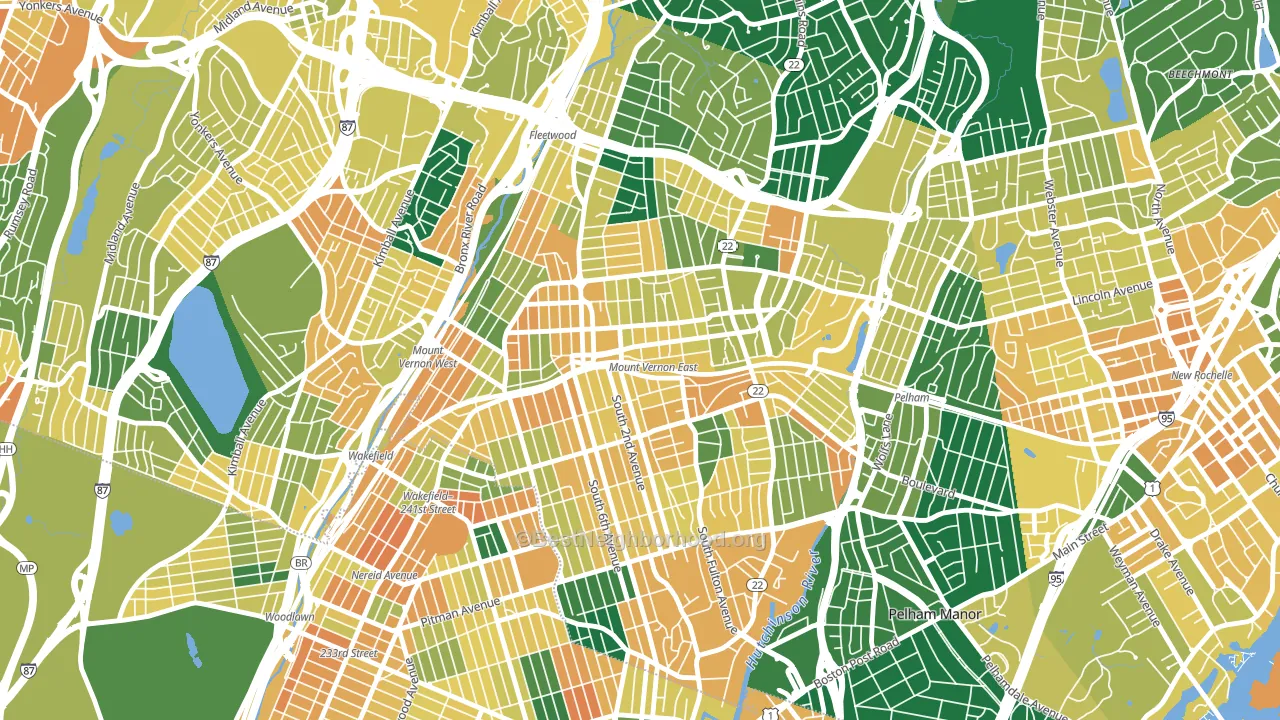 Mount Vernon, NY block-group voter-turnout map