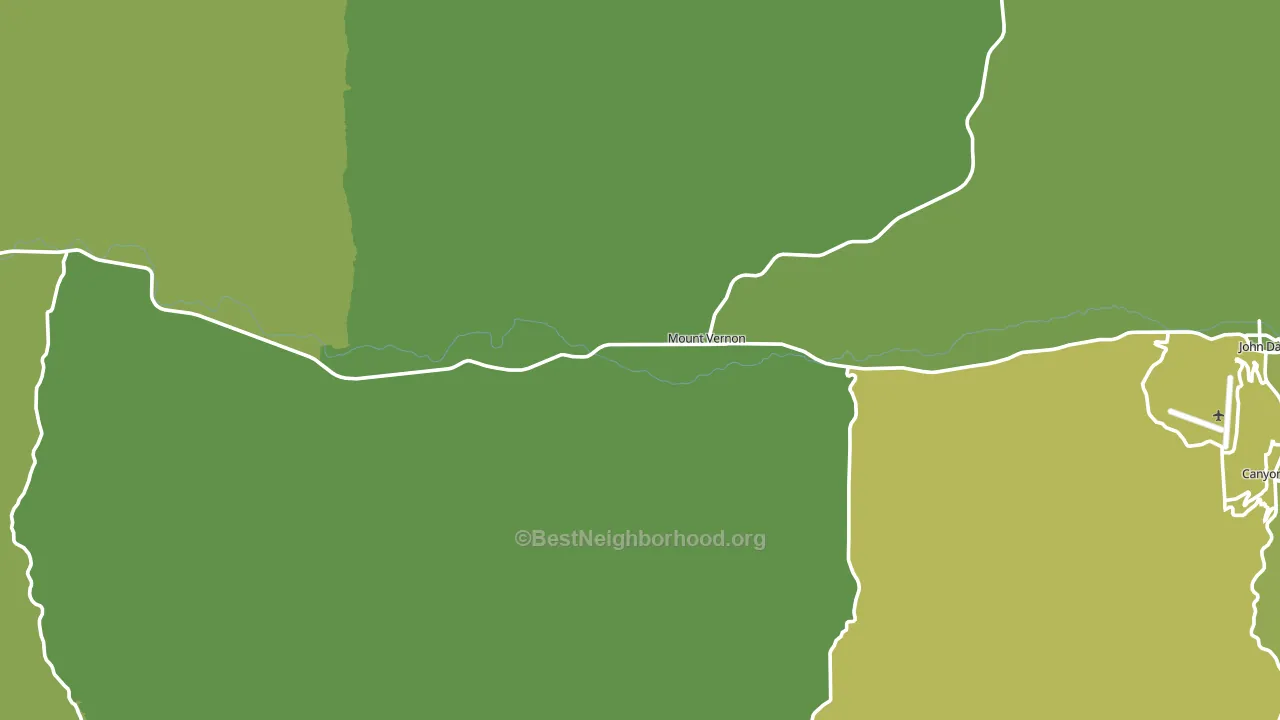 Mount Vernon, OR block-group voter-turnout map
