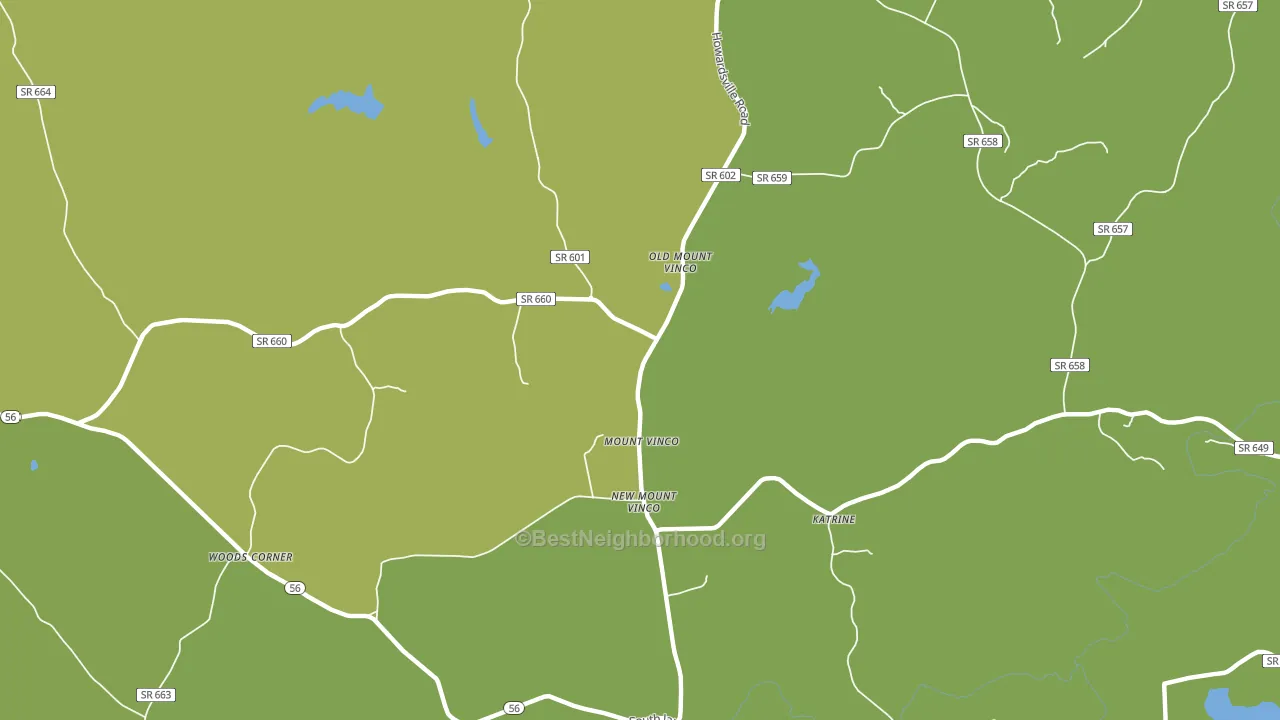Mount Vinco, VA block-group voter-turnout map