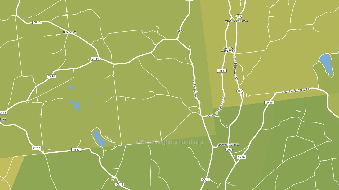 Mount Vision, NY block-group voter-turnout map