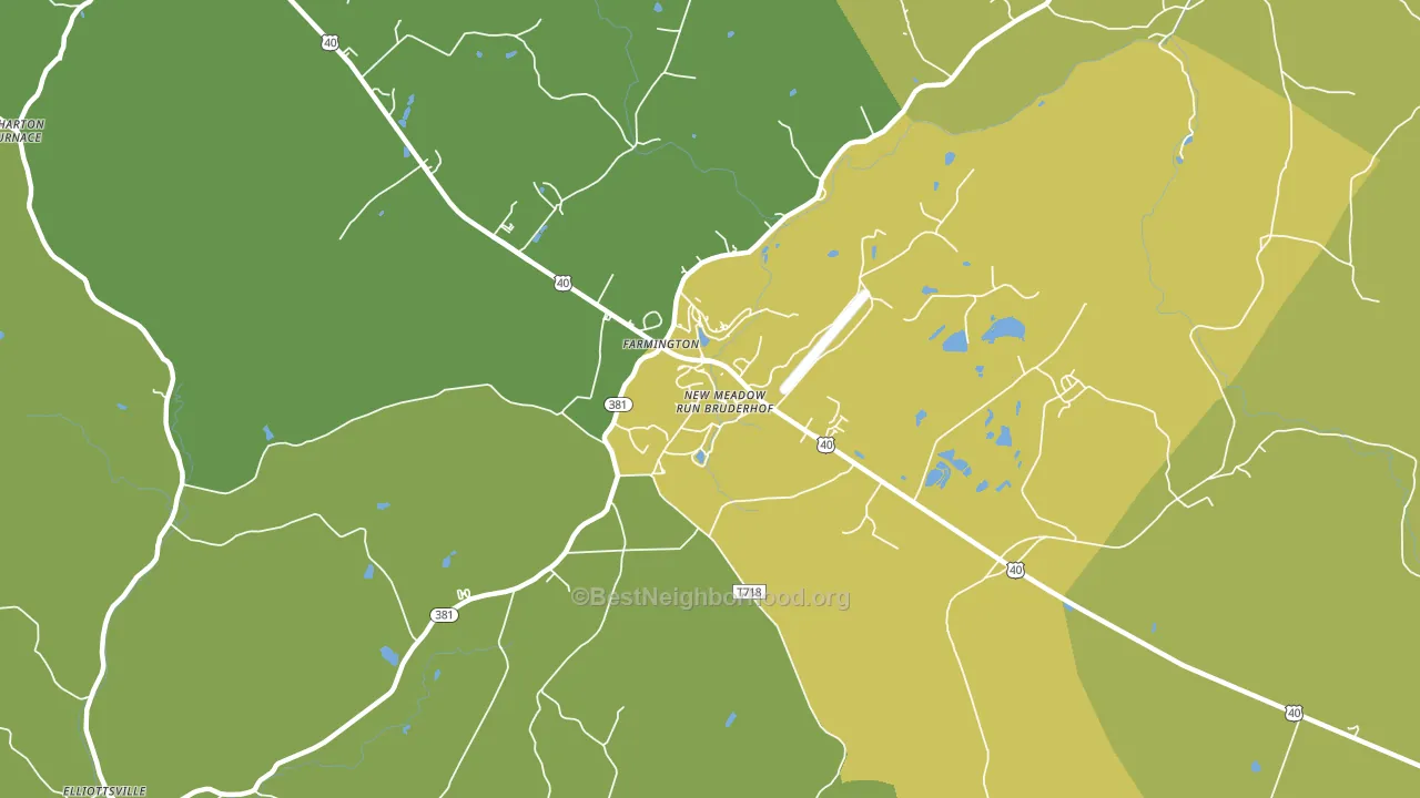 Mount Washington, PA block-group voter-turnout map