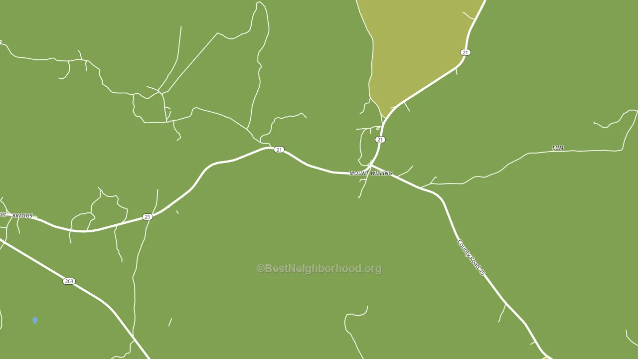 Mount Willing, AL block-group voter-turnout map