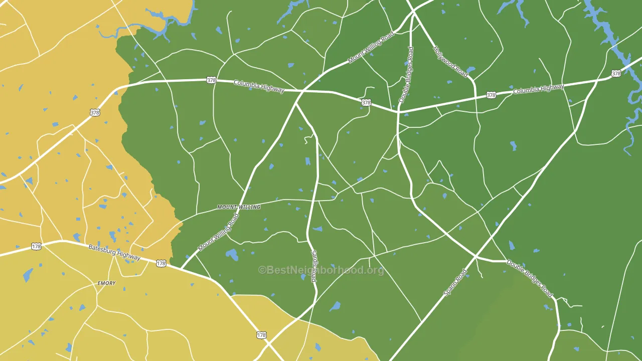 Mount Willing, SC block-group voter-turnout map