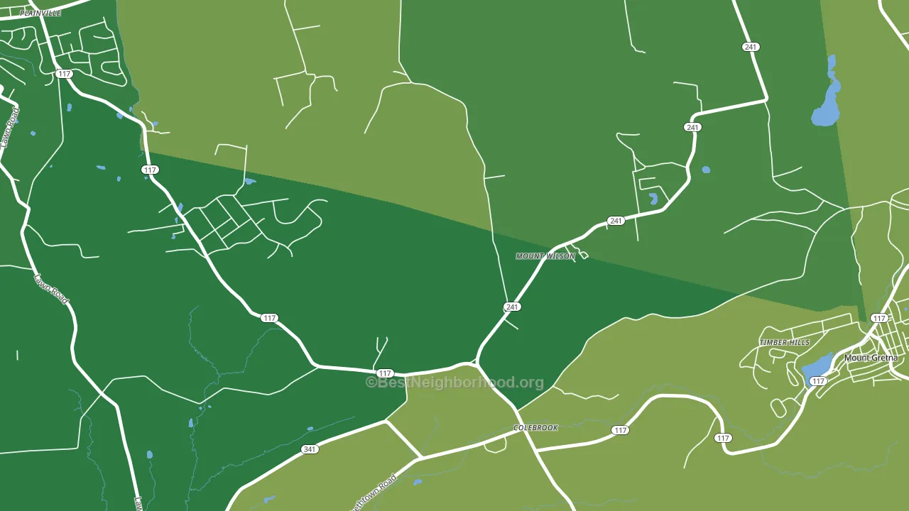 Mount Wilson, PA block-group voter-turnout map