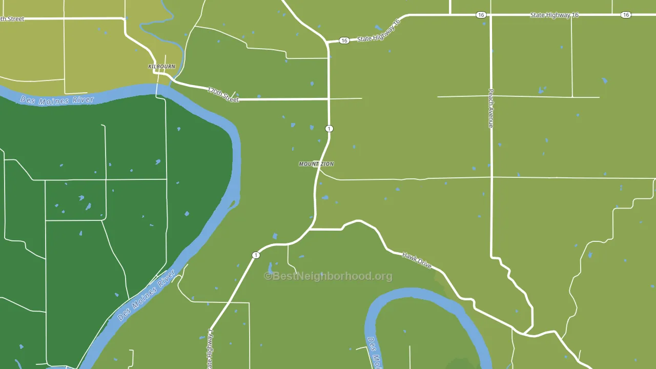 Mount Zion, IA block-group voter-turnout map