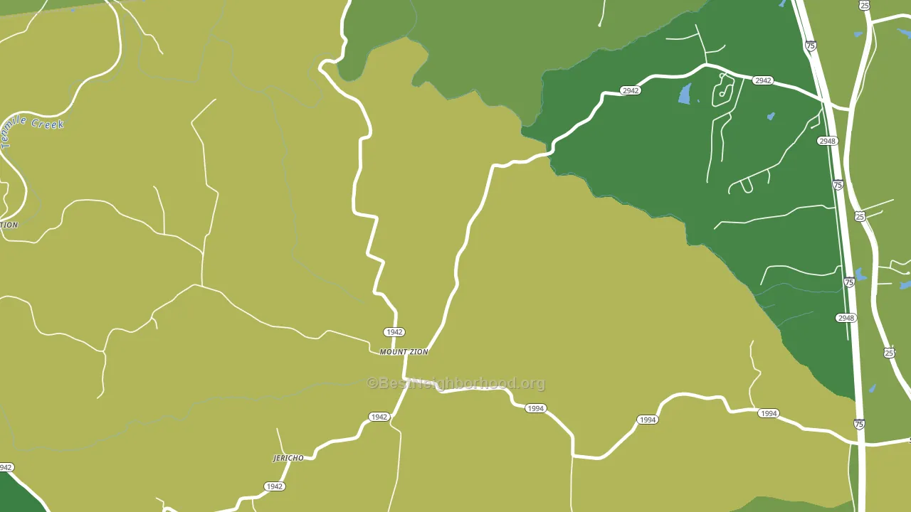 Mount Zion, KY block-group voter-turnout map
