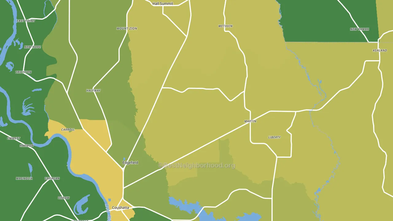 Mount Zion, LA block-group voter-turnout map