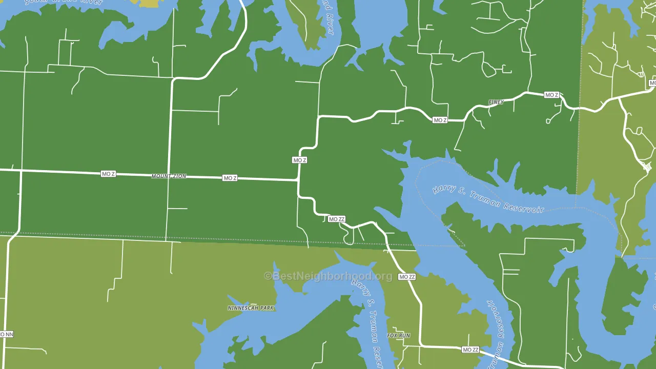 Mount Zion, MO block-group voter-turnout map