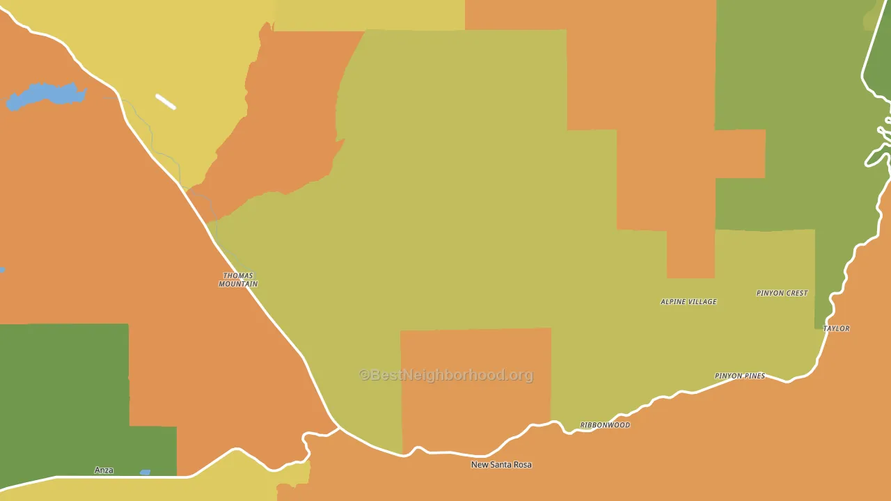 Mountain Center, CA block-group voter-turnout map