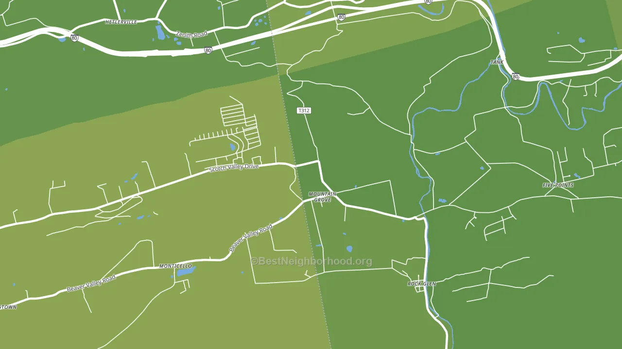 Mountain Grove, PA block-group voter-turnout map