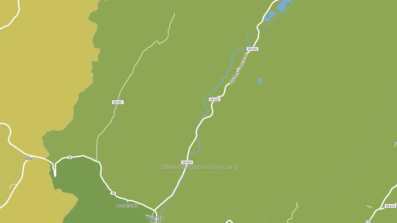 Mountain Grove, VA block-group voter-turnout map
