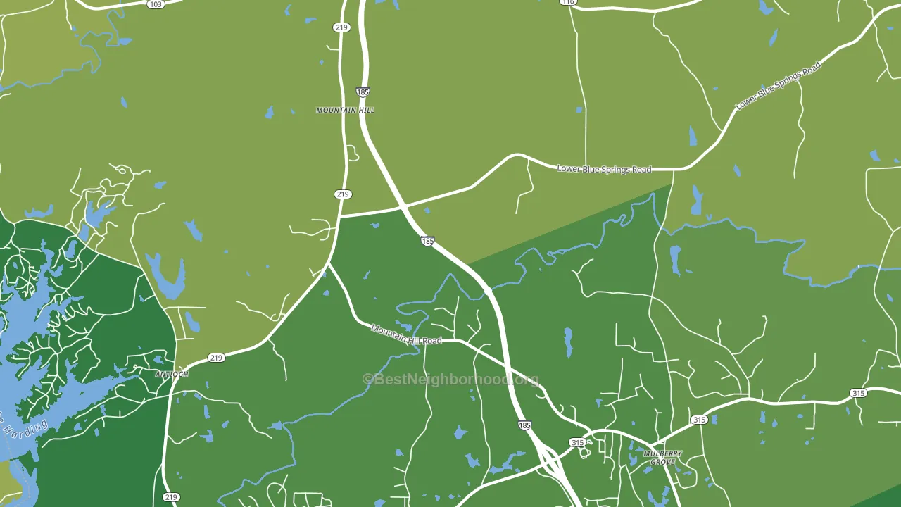 Mountain Hill, GA block-group voter-turnout map