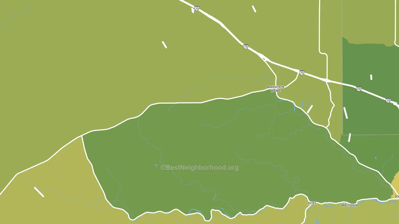 Mountain Home, TX block-group voter-turnout map