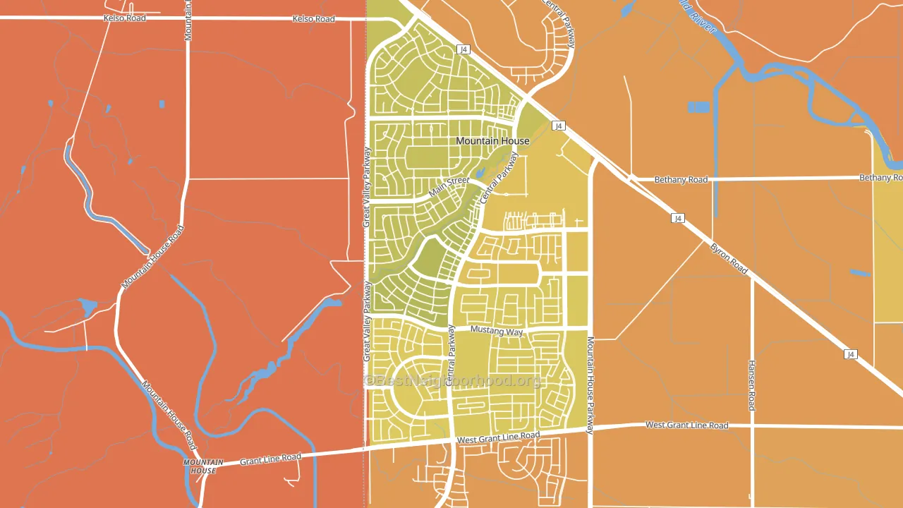Mountain House, CA block-group voter-turnout map