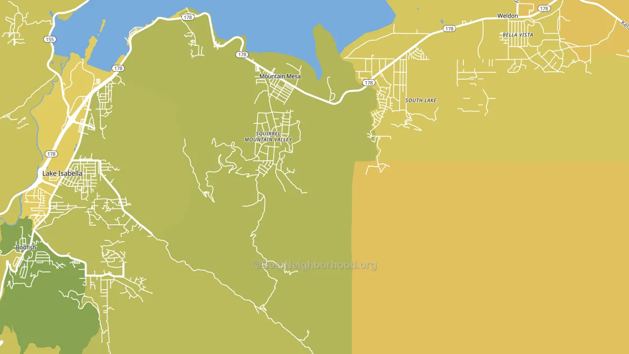 Mountain Mesa, CA block-group voter-turnout map