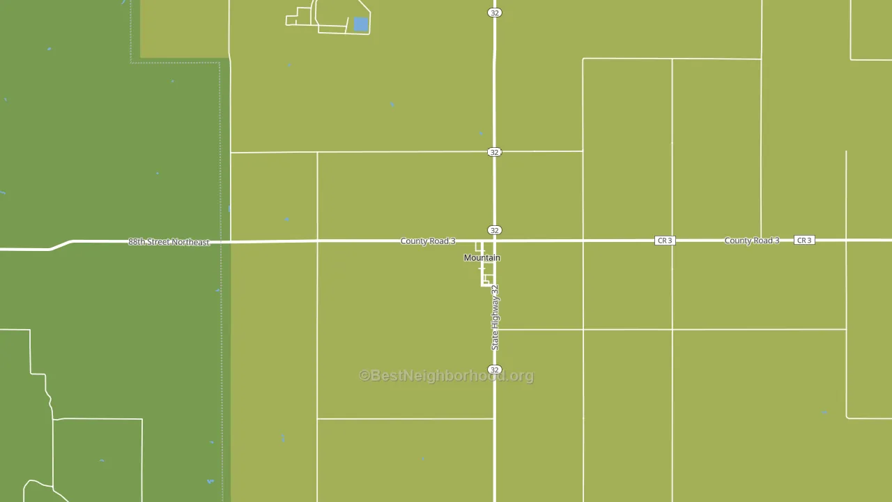 Mountain, ND block-group voter-turnout map