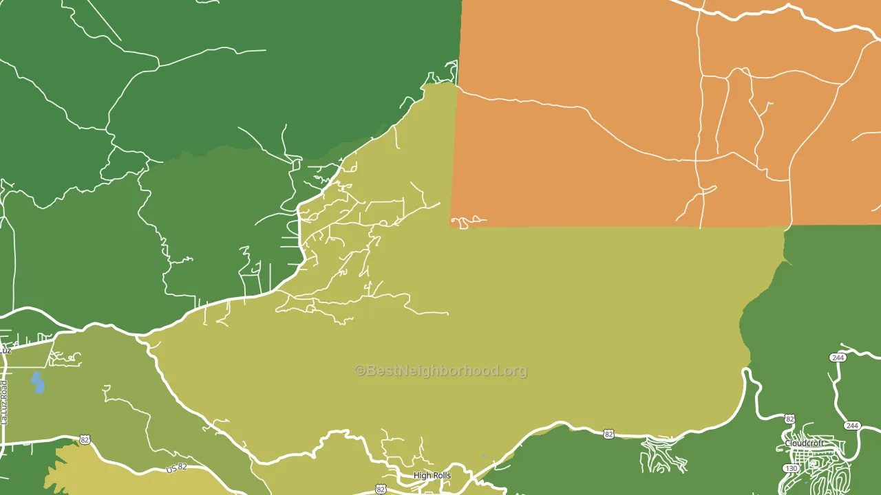 Mountain Park, NM block-group voter-turnout map