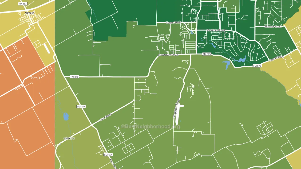 Mountain Peak, TX block-group voter-turnout map