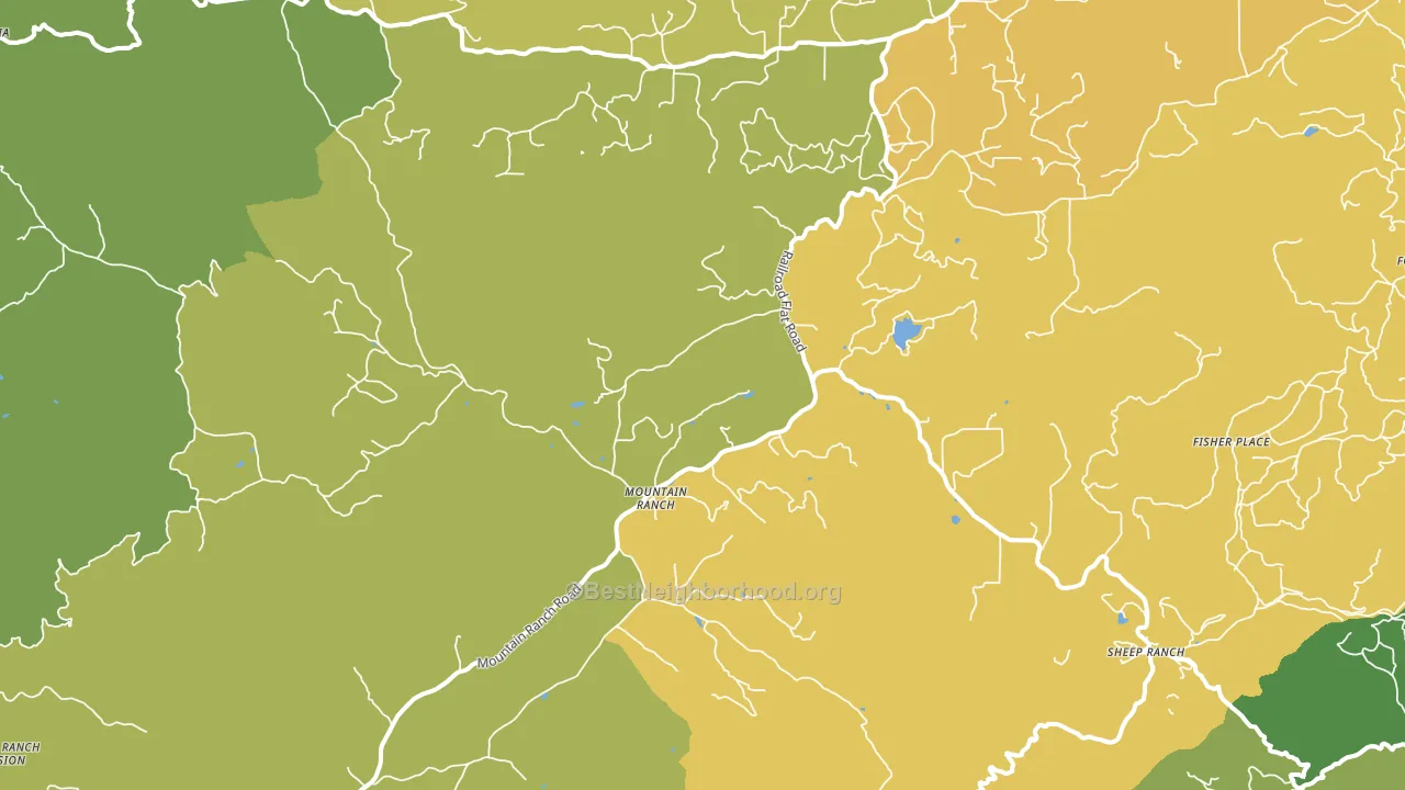 Mountain Ranch, CA block-group voter-turnout map