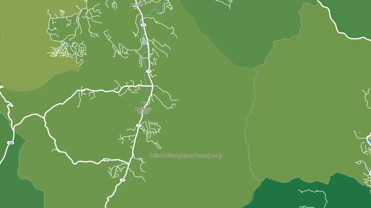 Mountain Scene, GA block-group voter-turnout map