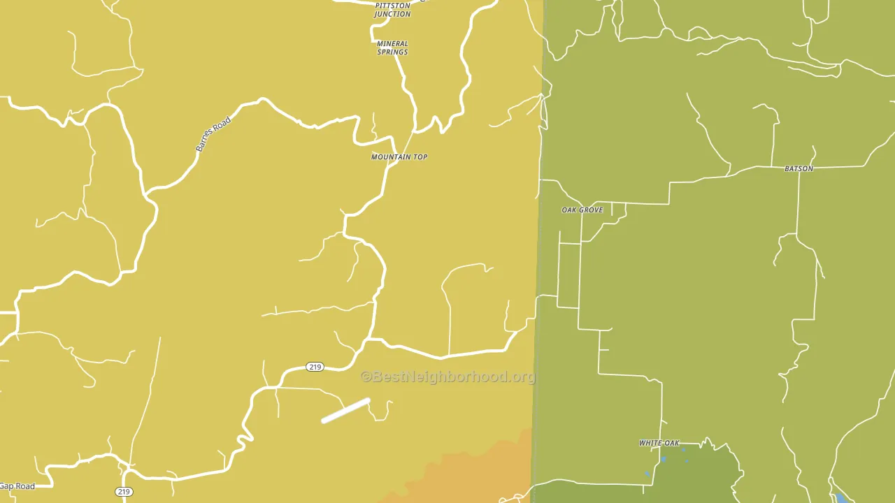 Mountain Top, AR block-group voter-turnout map