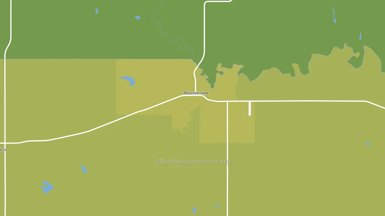 Mountain View, OK block-group voter-turnout map