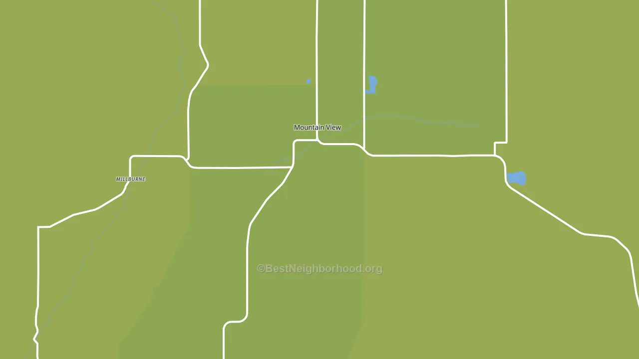 Mountain View, WY block-group voter-turnout map